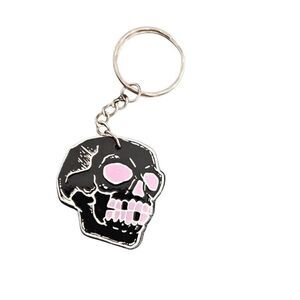 Grunge Spooky Skeleton Pastel Double Sided Keychain